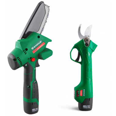Пила цепная и ножницы садовые аккумуляторные STATUS SCB100-16 KIT 07411401